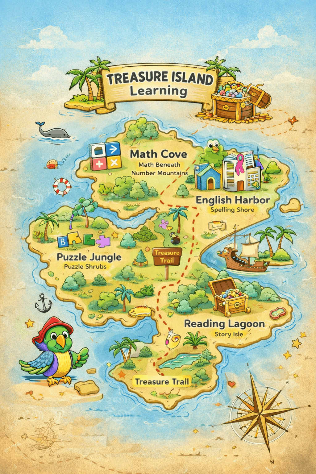 Treasure Island Learning map artwork